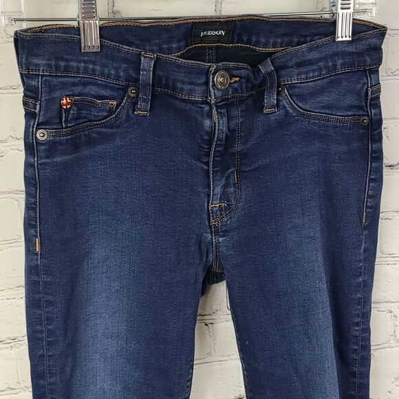 Hudson Mid-rise NICO Super Skinny Jeans 27 Shambles Wash Blue Distressed Denim - Picture 6 of 10